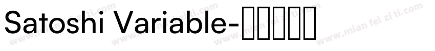 Satoshi Variable字体转换